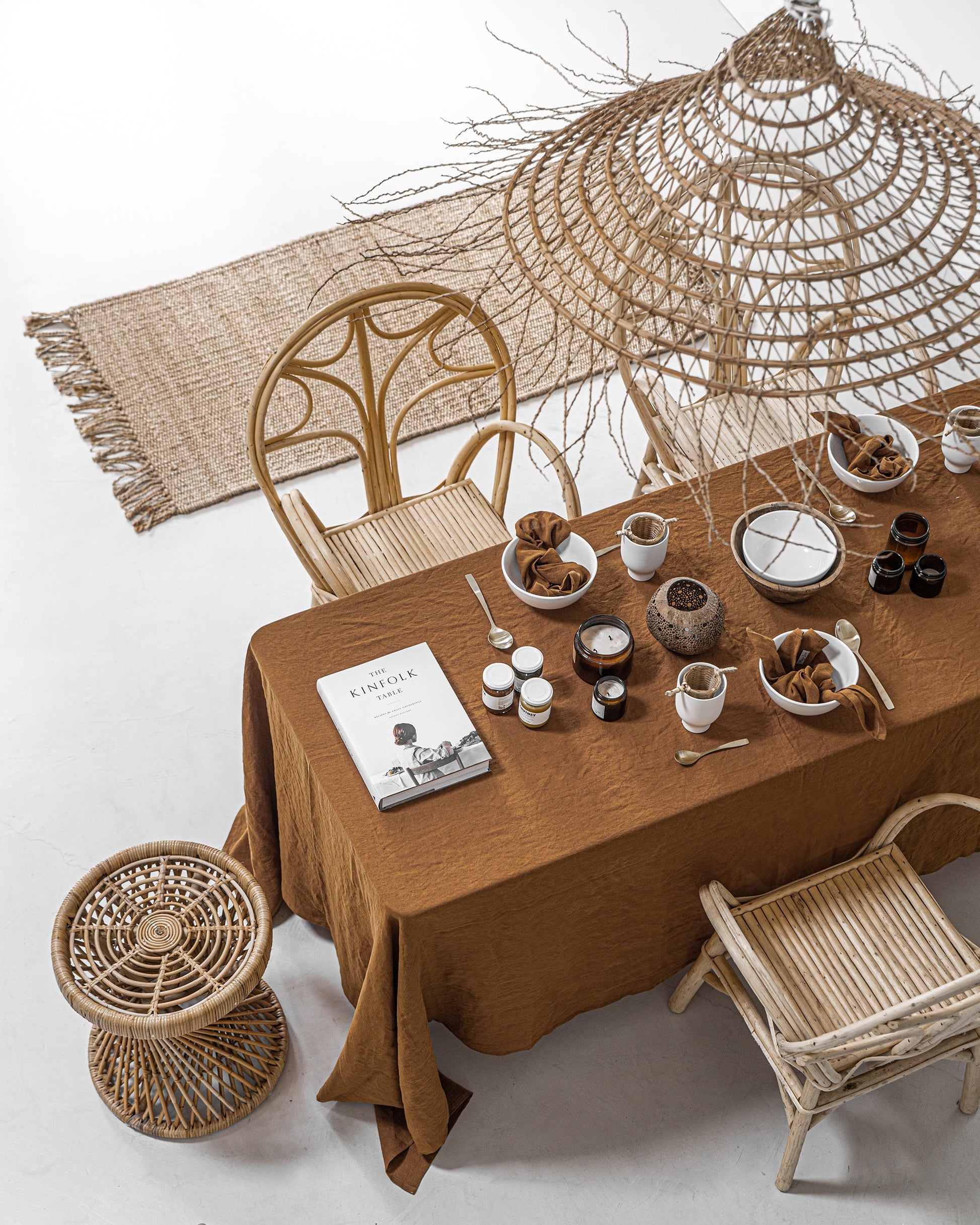 Cinnamon Linen tablecloth - MagicLinen
