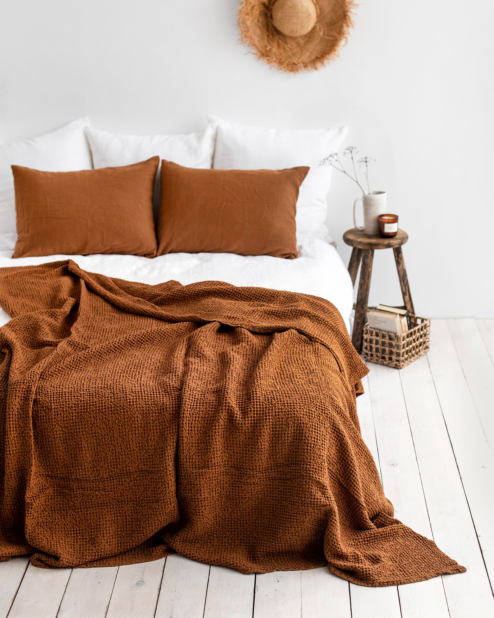 Linen Waffle Blanket