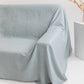 Custom size linen couch cover in Dusty blue - MagicLinen