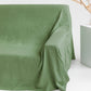 Custom size linen couch cover in Forest green - MagicLinen