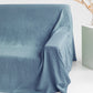 Custom size linen couch cover in Gray blue - MagicLinen