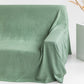 Custom size linen couch cover in Matcha green - MagicLinen