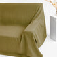 Custom size linen couch cover in Olive green - MagicLinen