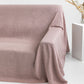 Custom size linen couch cover in Woodrose - MagicLinen