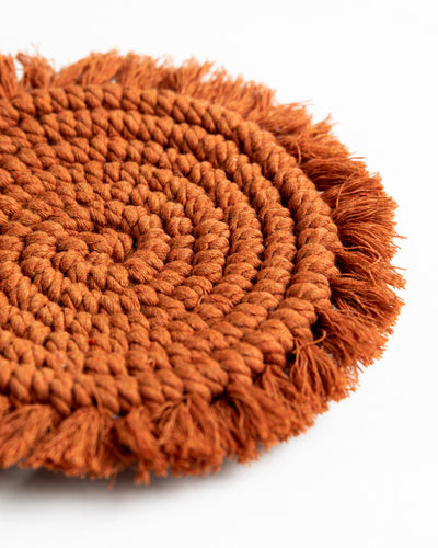 Rust coaster Crochet set of 2 - MagicLinen