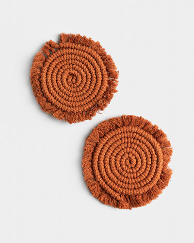 Rust coaster Crochet set of 2 - MagicLinen