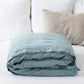 Custom size Dusty blue linen duvet cover - MagicLinen