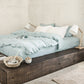 Custom size Dusty blue linen duvet cover - MagicLinen