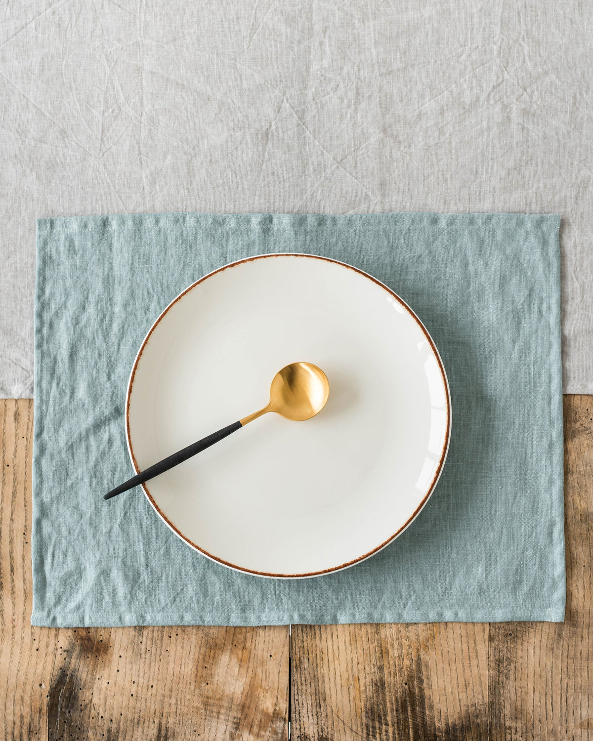 Dusty linen placemat set 2
