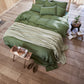 Custom size Forest green linen duvet cover - MagicLinen