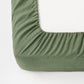 Custom size Forest green linen fitted sheet - MagicLinen