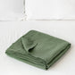 Custom size Forest green linen flat sheet - MagicLinen