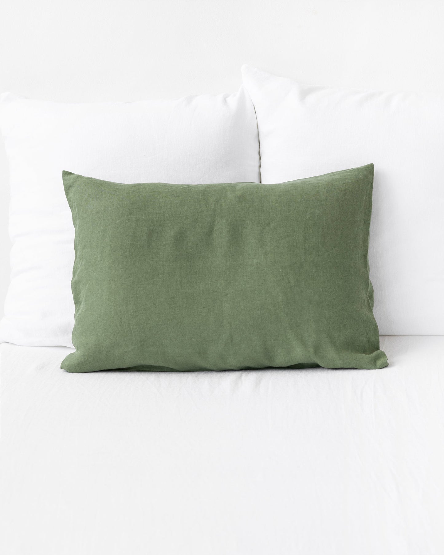 Custom size Forest green linen pillowcase - MagicLinen