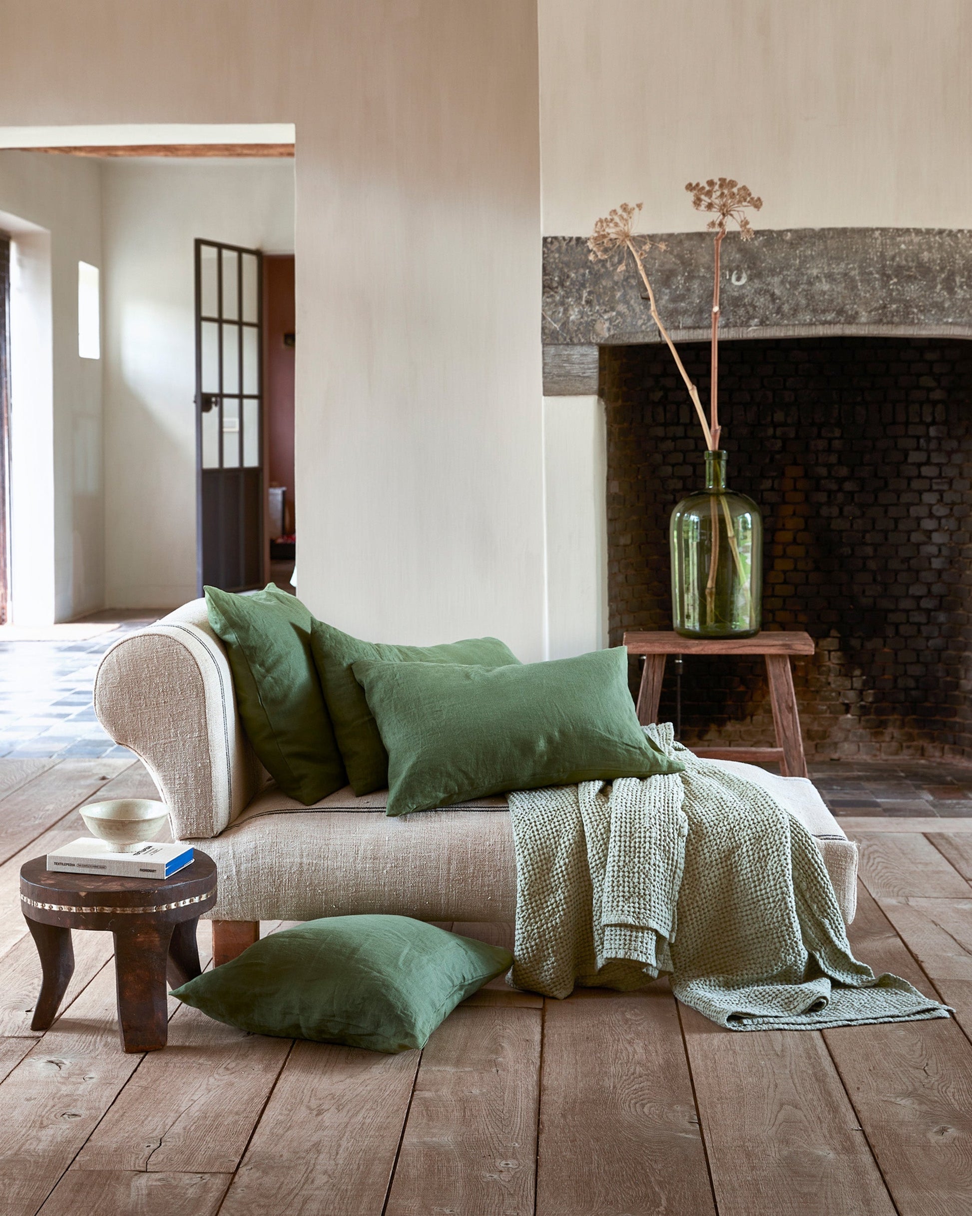 Custom size Forest green linen pillowcase - MagicLinen