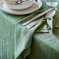 Custom size Forest green linen tablecloth - MagicLinen