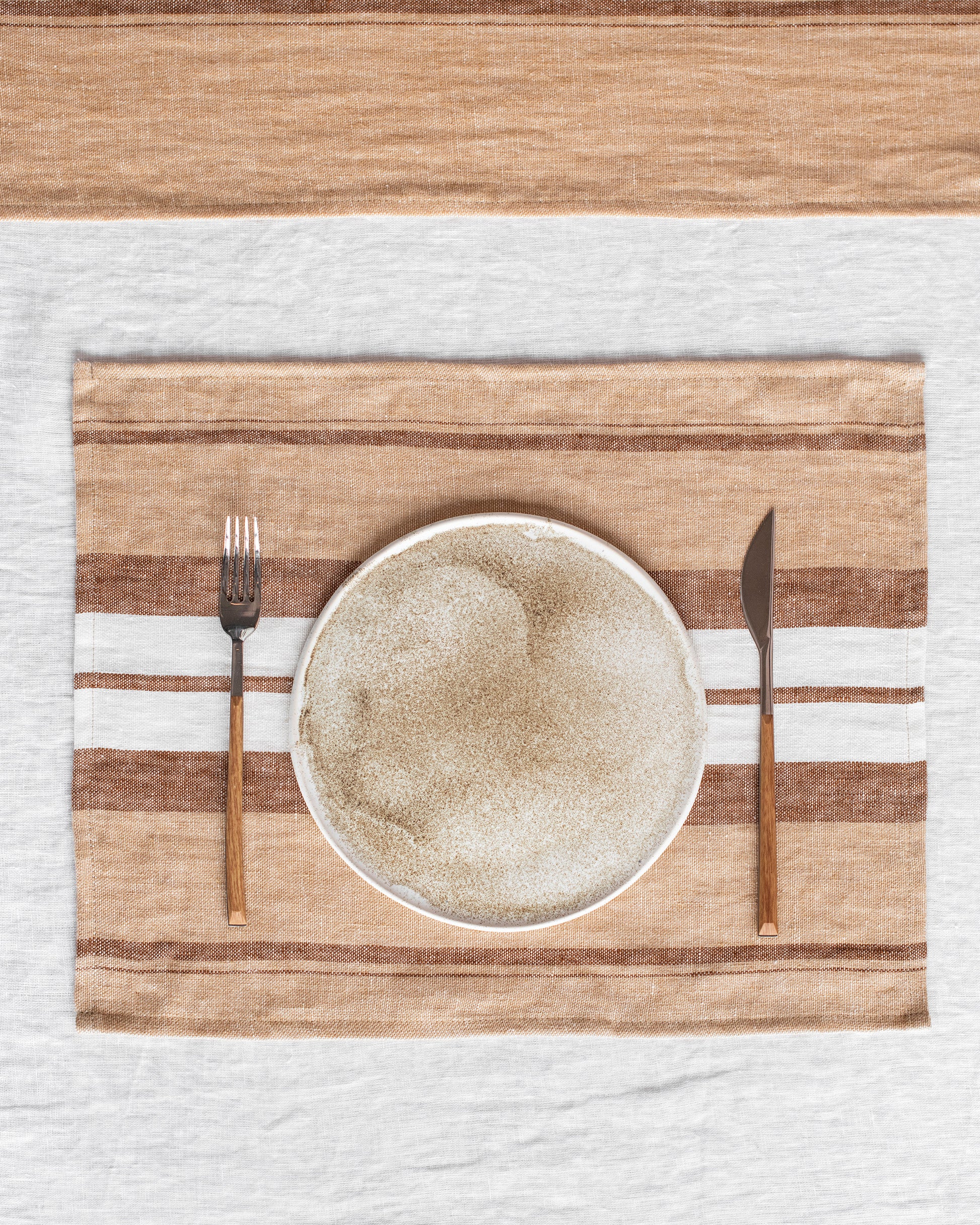 French striped linen placemat set of 2 - MagicLinen