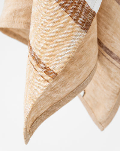Linen tea towel in French stripe - MagicLinen