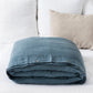 Custom size Gray blue linen duvet cover - MagicLinen