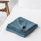 Custom size Gray blue linen flat sheet - MagicLinen