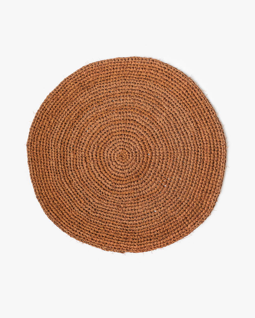 Hand Knitted Linen Rug in Cinnamon | MagicLinen