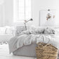 Custom size Light gray linen duvet cover - MagicLinen