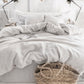 Custom size Light gray linen duvet cover - MagicLinen