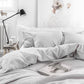 Custom size Light gray linen duvet cover - MagicLinen