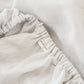 Custom size Light gray linen fitted sheet - MagicLinen