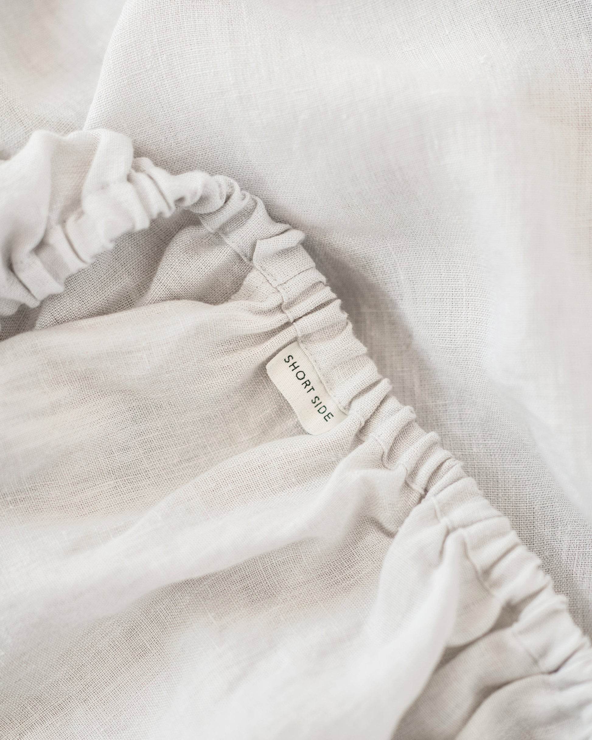 Custom size Light gray linen fitted sheet - MagicLinen