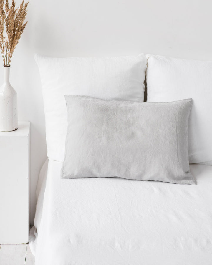 Light gray linen pillowcase - MagicLinen