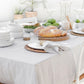 Custom size Light gray linen tablecloth - MagicLinen