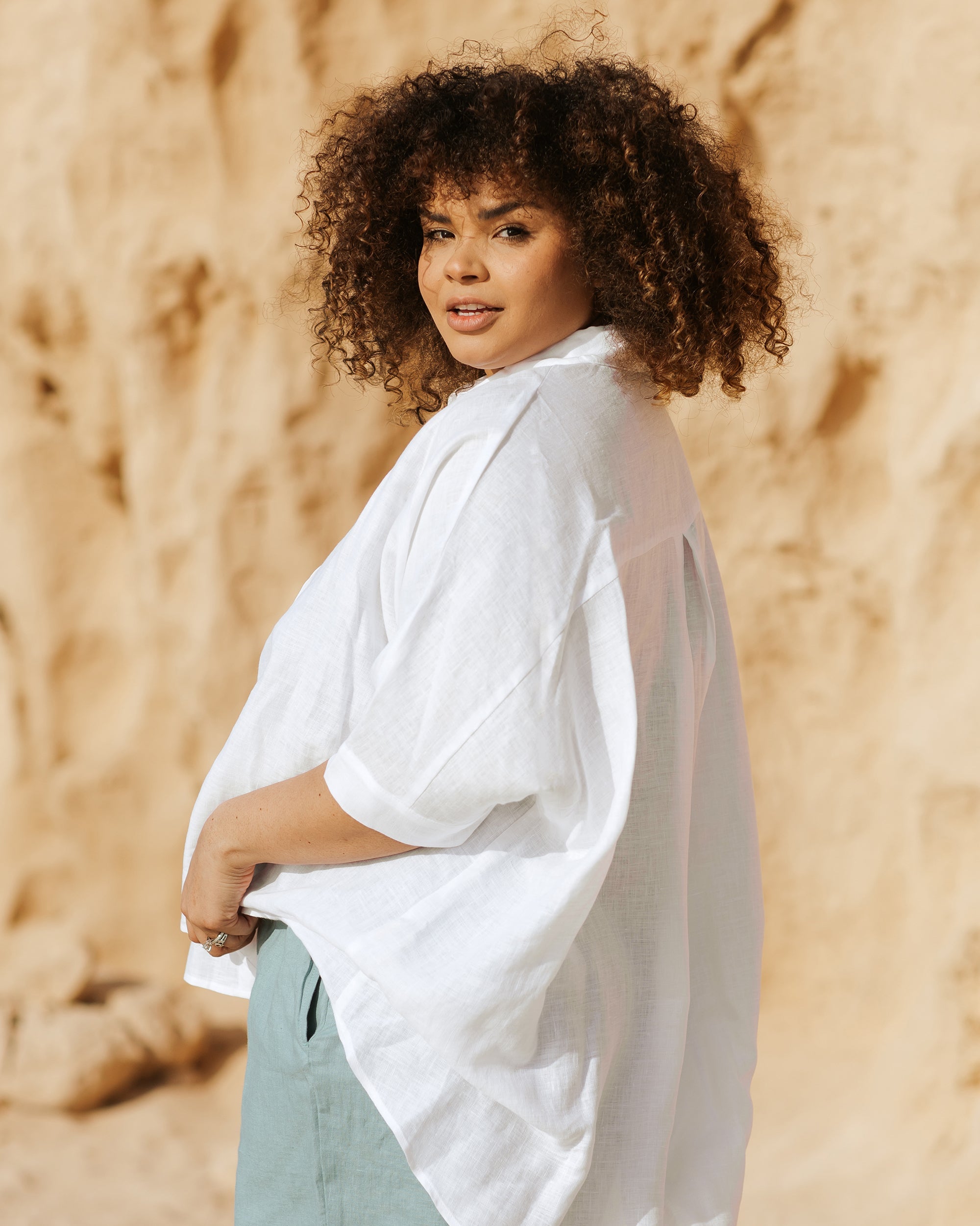 White linen clearance shirt plus size