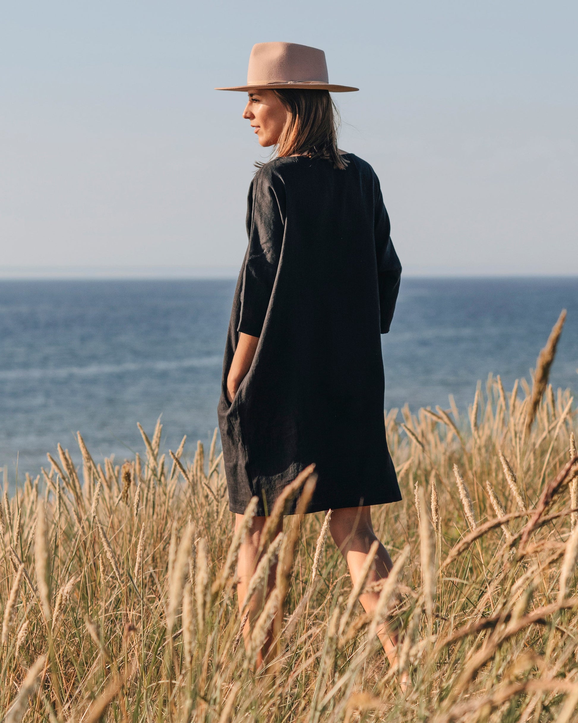 Loose Linen Dress in Black | MagicLinen Loose Linen Dress in Black | MagicLinen