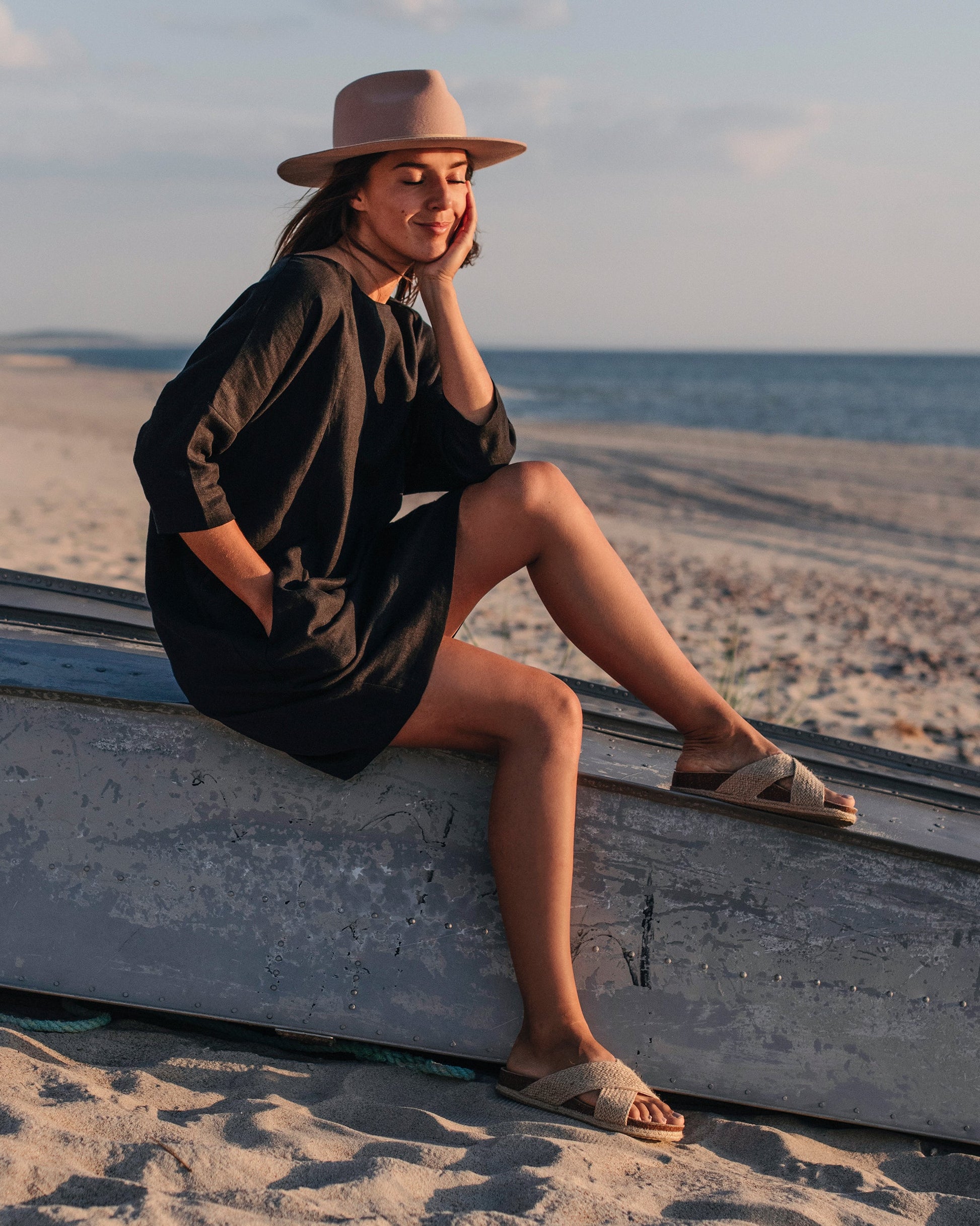 Loose Linen Dress in Black | MagicLinen Loose Linen Dress in Black | MagicLinen