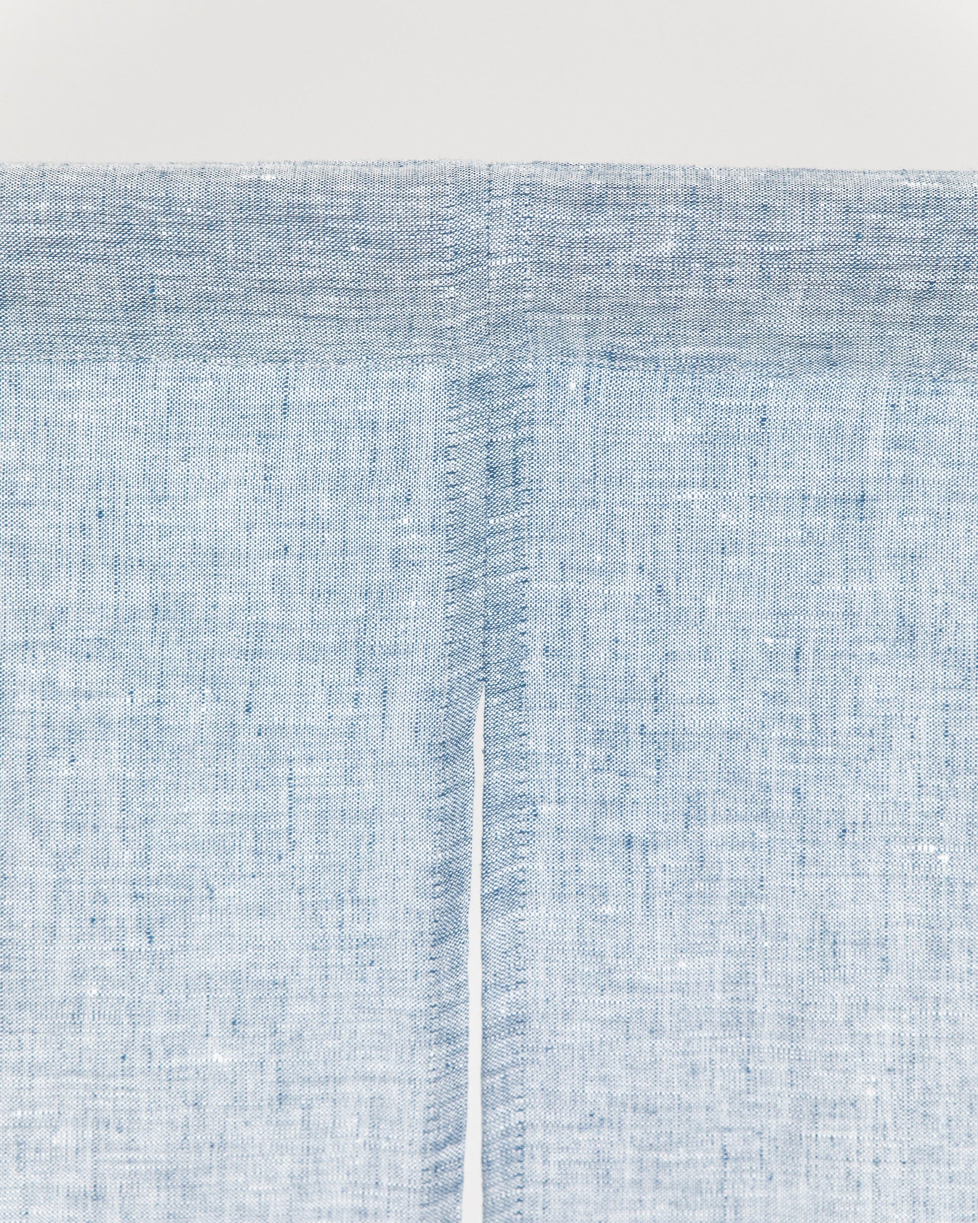 Custom size linen noren curtains (1 pcs) in Blue melange - MagicLinen