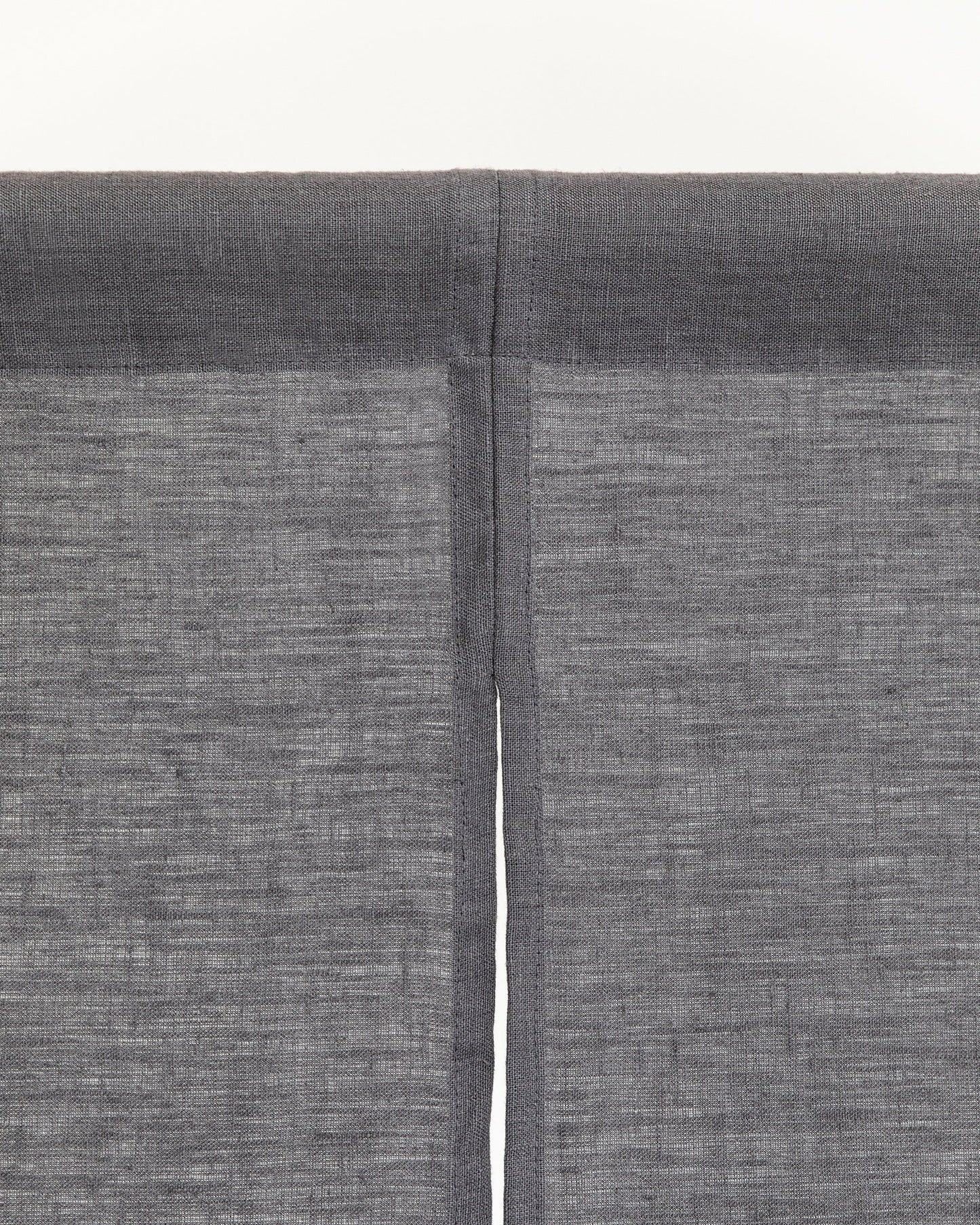 Custom size linen noren curtains (1 pcs) in Charcoal gray - MagicLinen