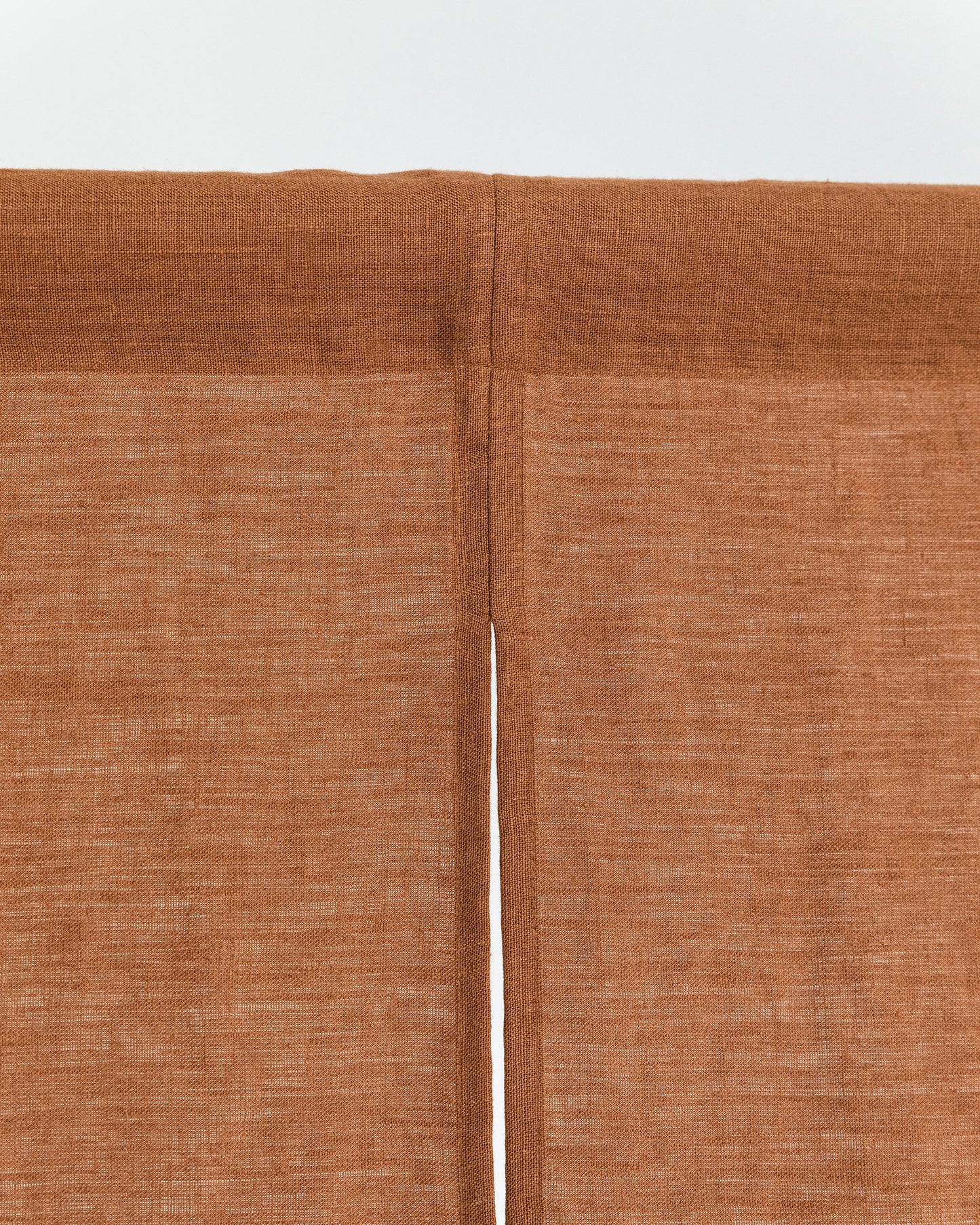 Linen noren curtains (1 pcs) in Cinnamon - MagicLinen