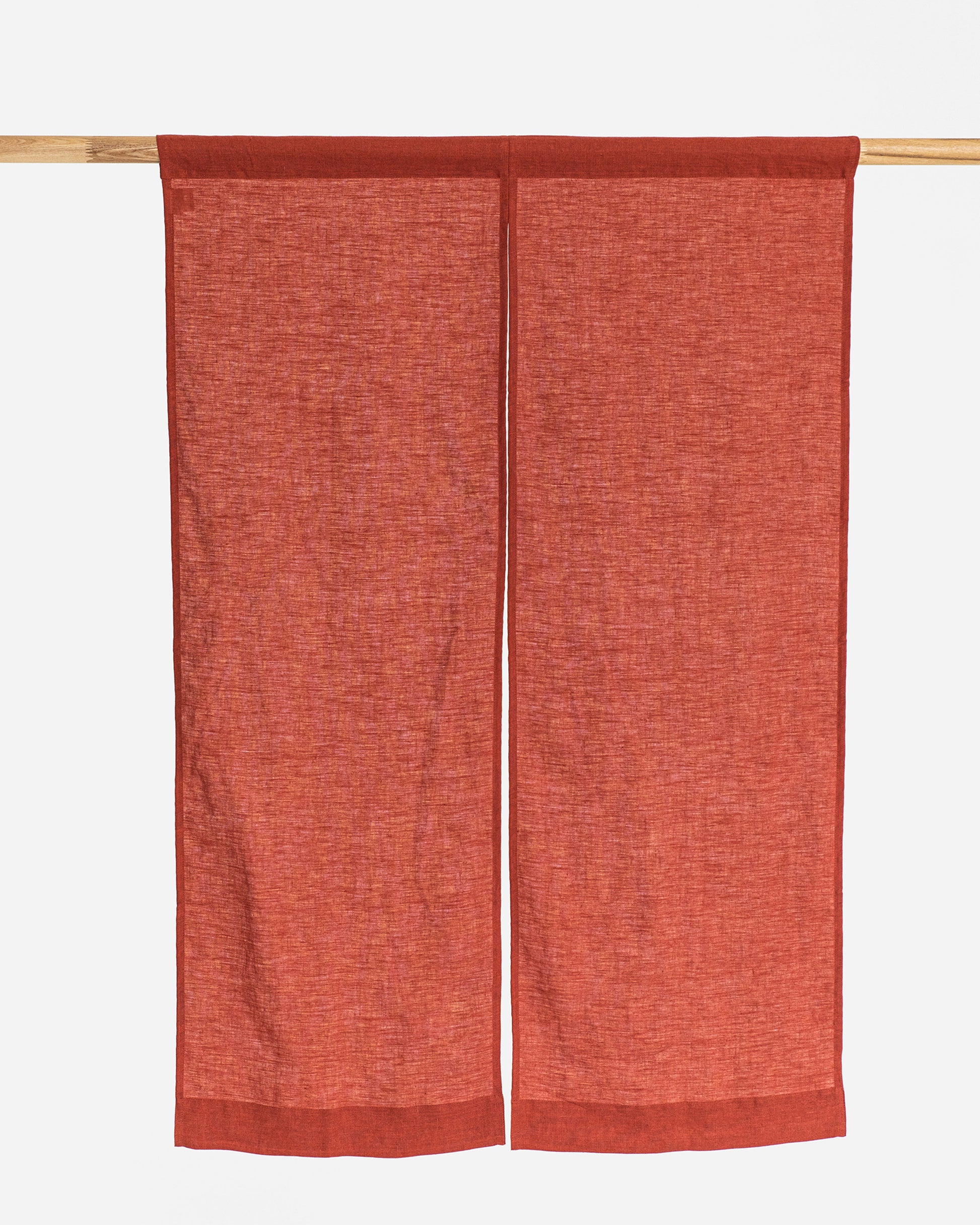 Linen noren curtains (1 pcs) in Clay - MagicLinen