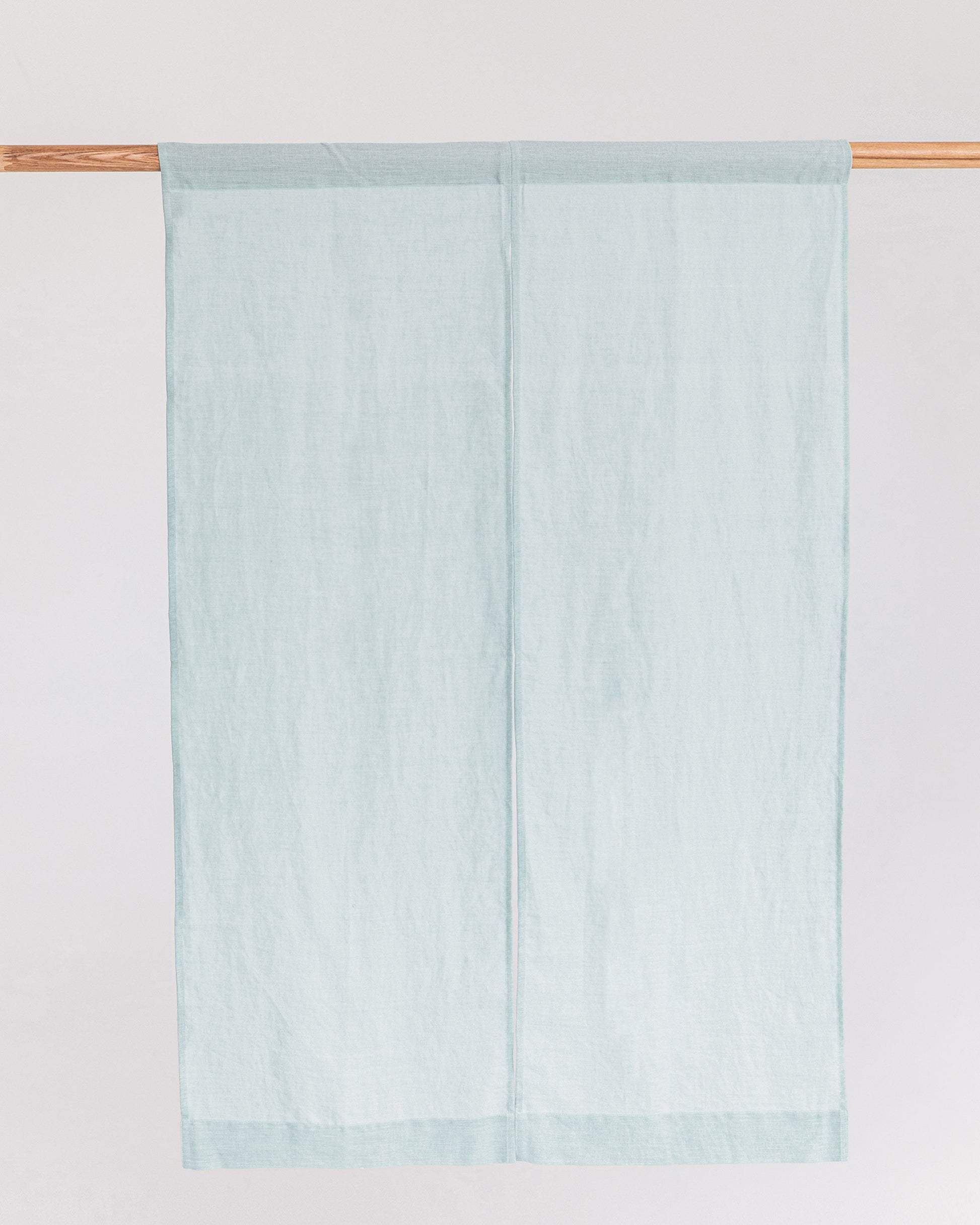Linen noren curtains (1 pcs) in Dusty blue - MagicLinen
