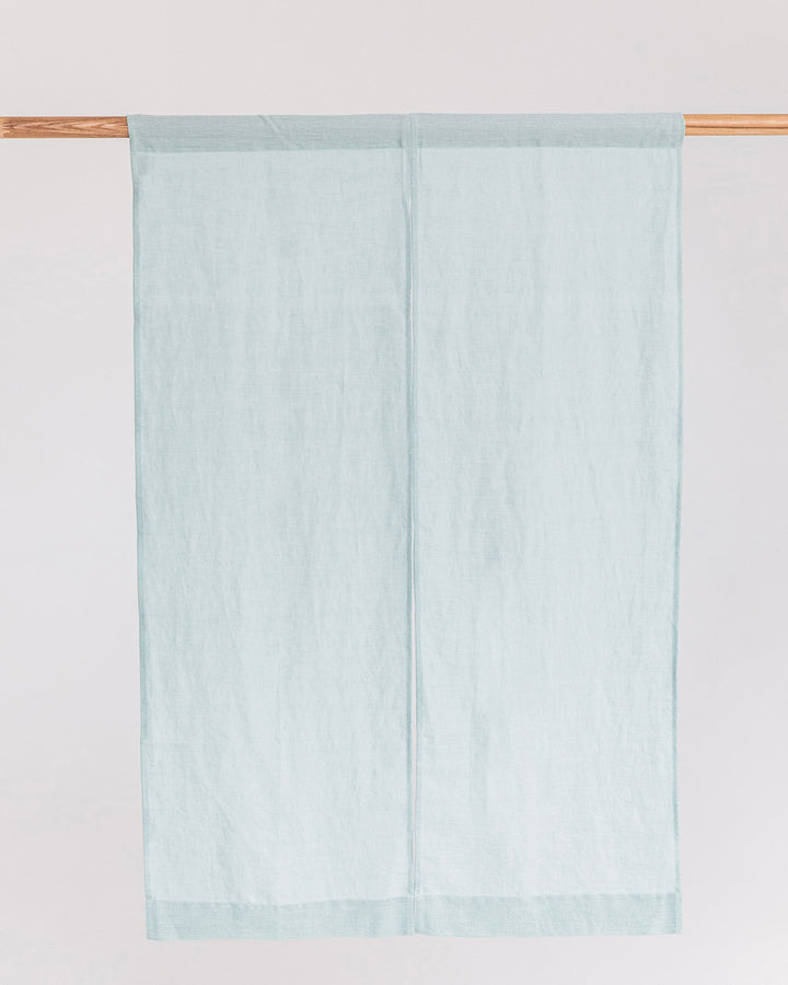 Custom size linen noren curtains (1 pcs) in Dusty blue - MagicLinen