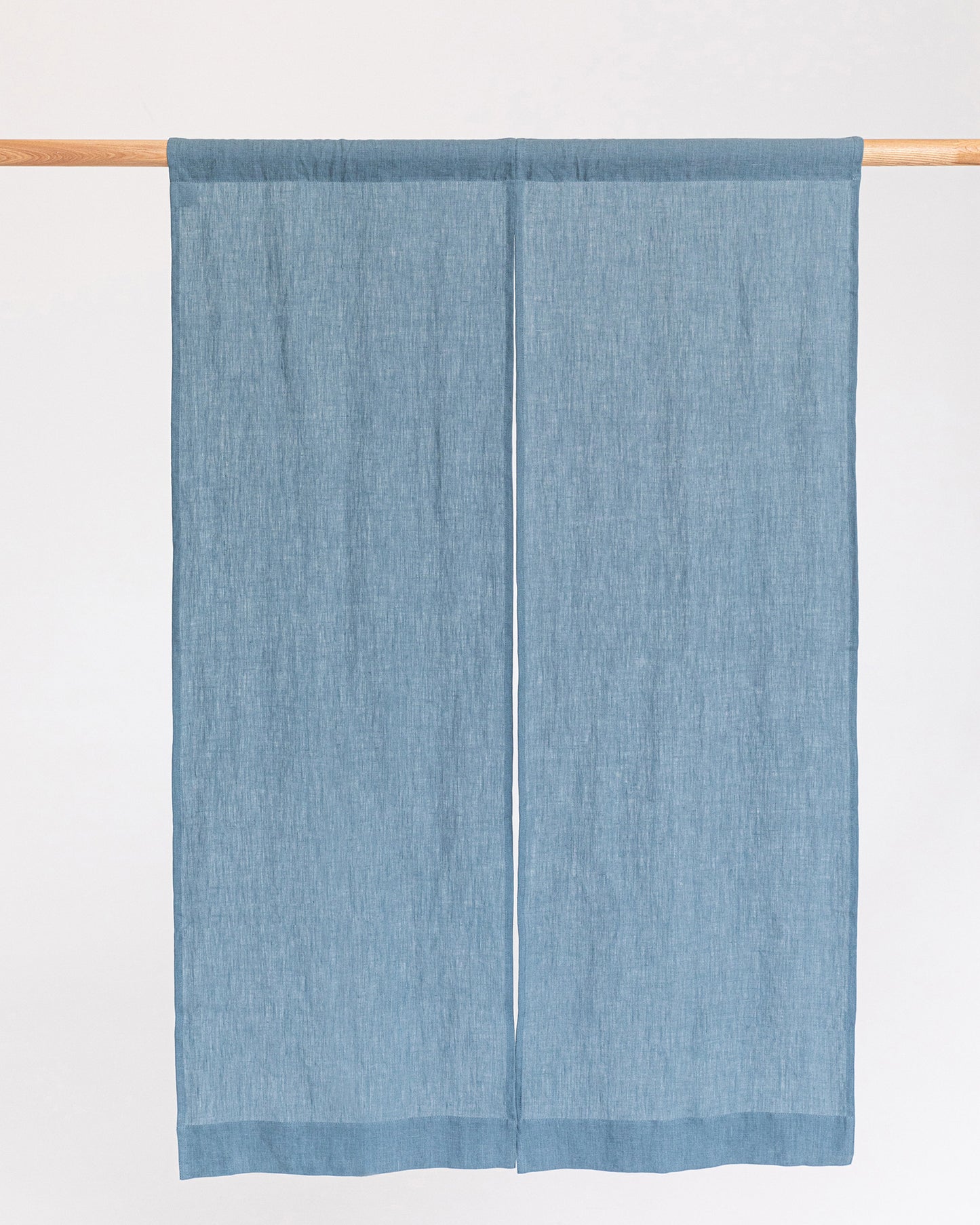 Linen noren curtains (1 pcs) in Gray blue - MagicLinen