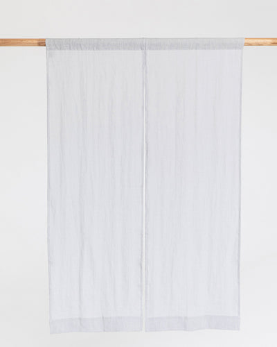 Custom size linen noren curtains (1 pcs) in Light gray - MagicLinen