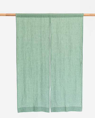 Linen noren curtains (1 pcs) in Matcha green - MagicLinen
