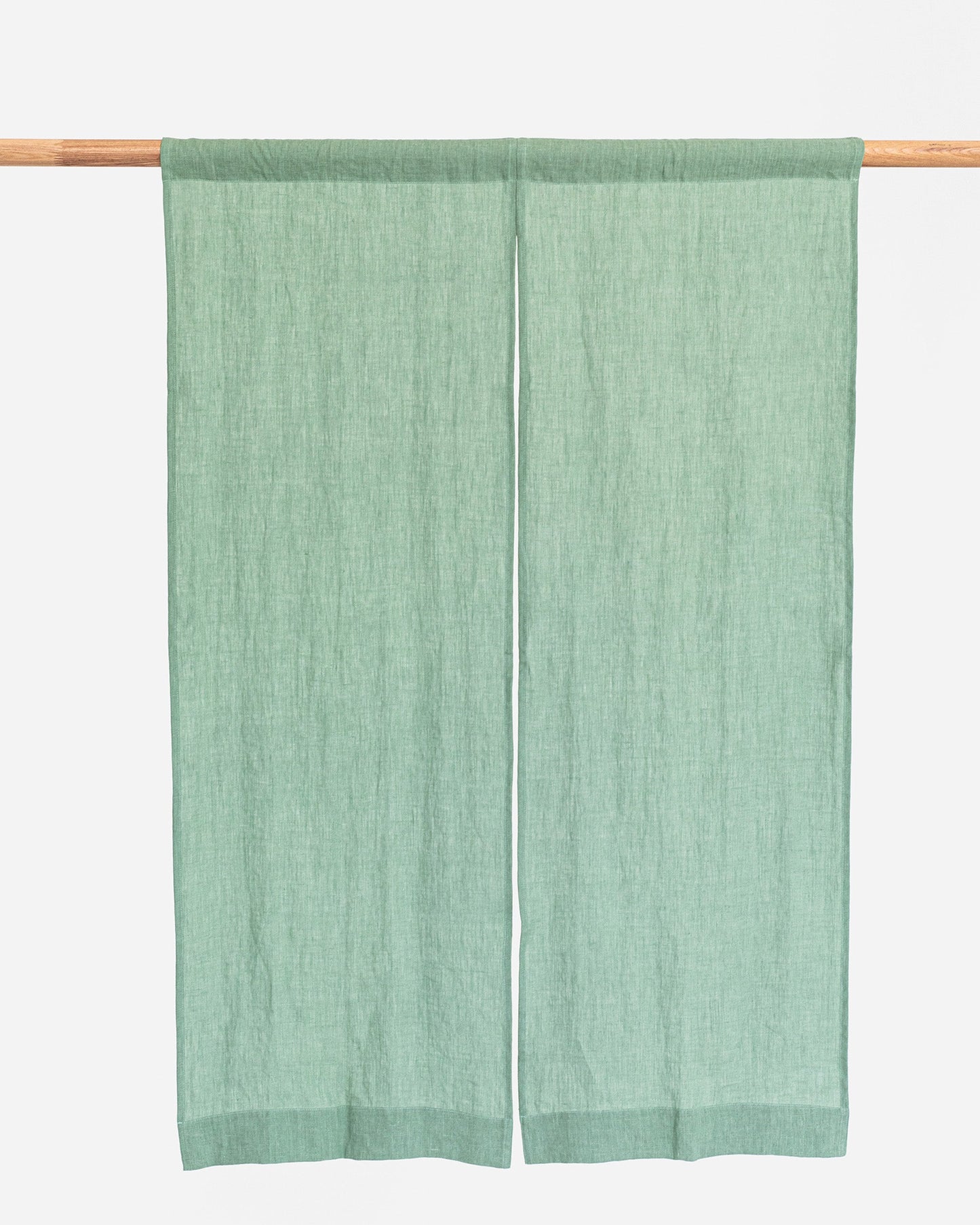 Custom size linen noren curtains (1 pcs) in Matcha green - MagicLinen