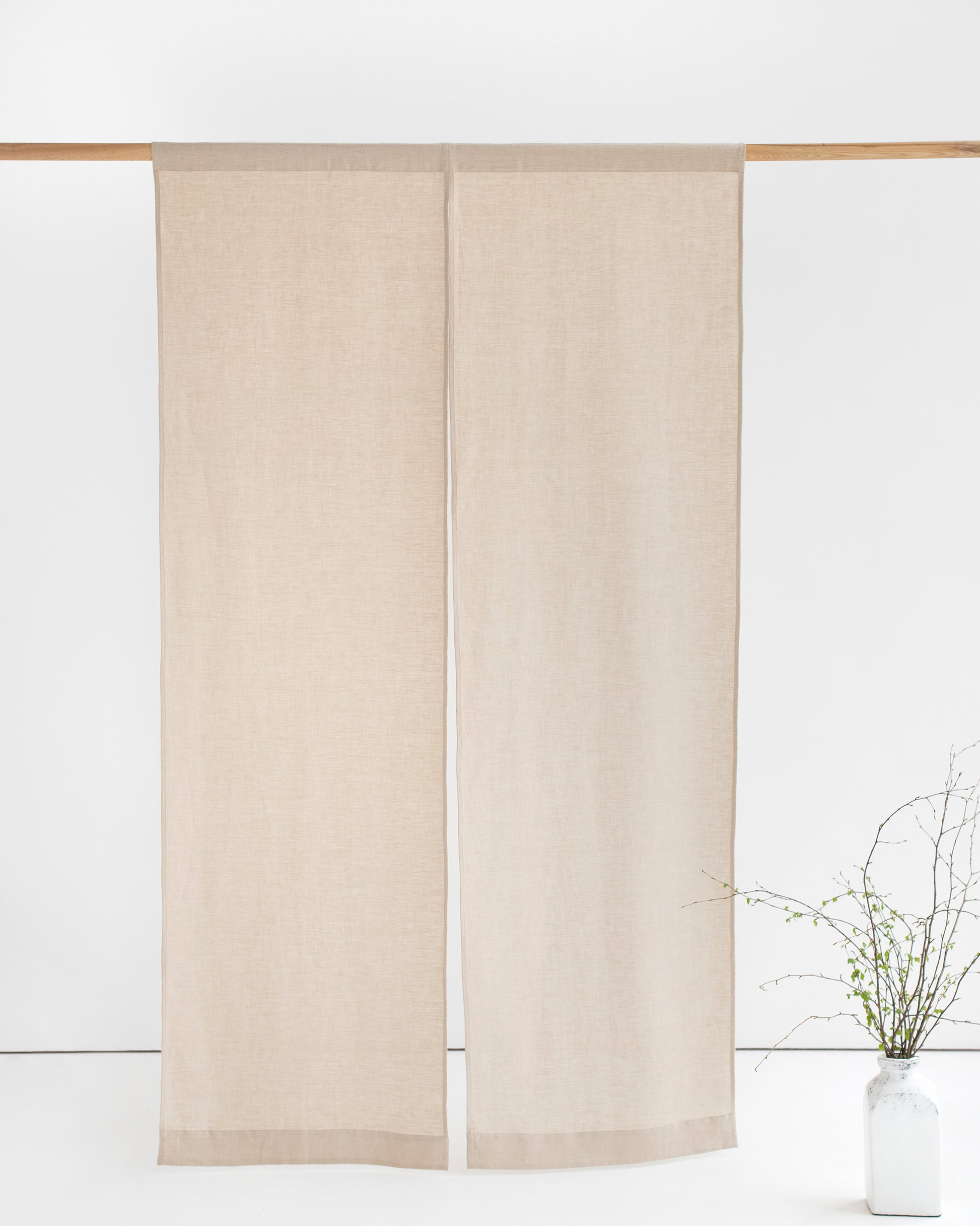Linen noren curtains (1 pcs) in Natural linen - MagicLinen