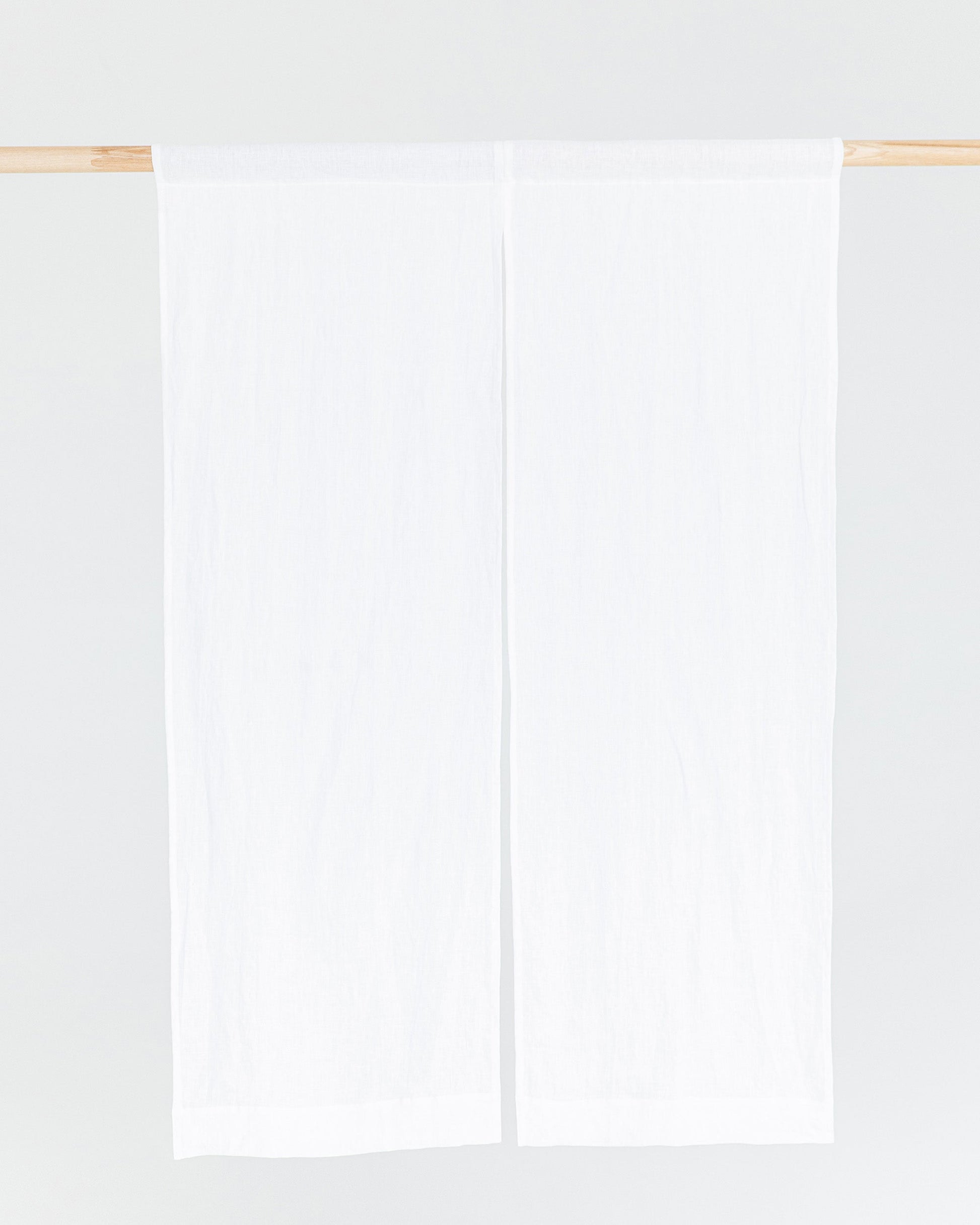 Custom size linen noren curtains (1 pcs) in White - MagicLinen