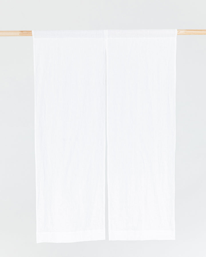 Custom size linen noren curtains (1 pcs) in White - MagicLinen