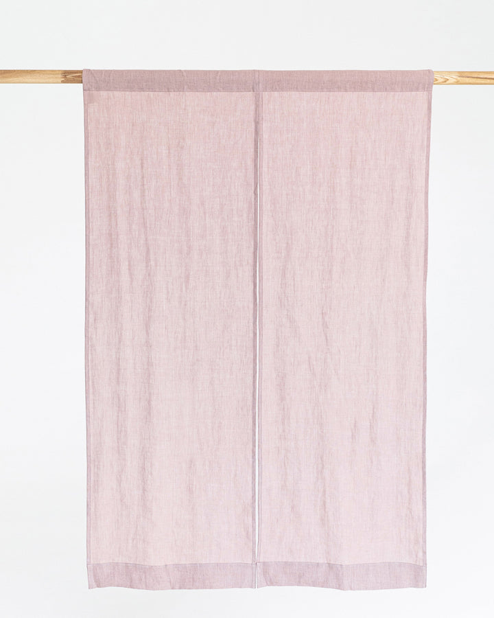 Custom size linen noren curtains (1 pcs) in Woodrose - MagicLinen