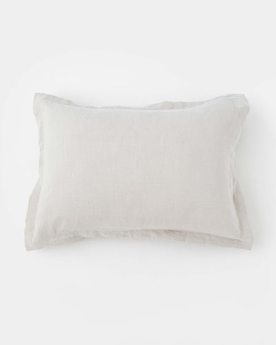 Linen pillow sham in Light gray - MagicLinen