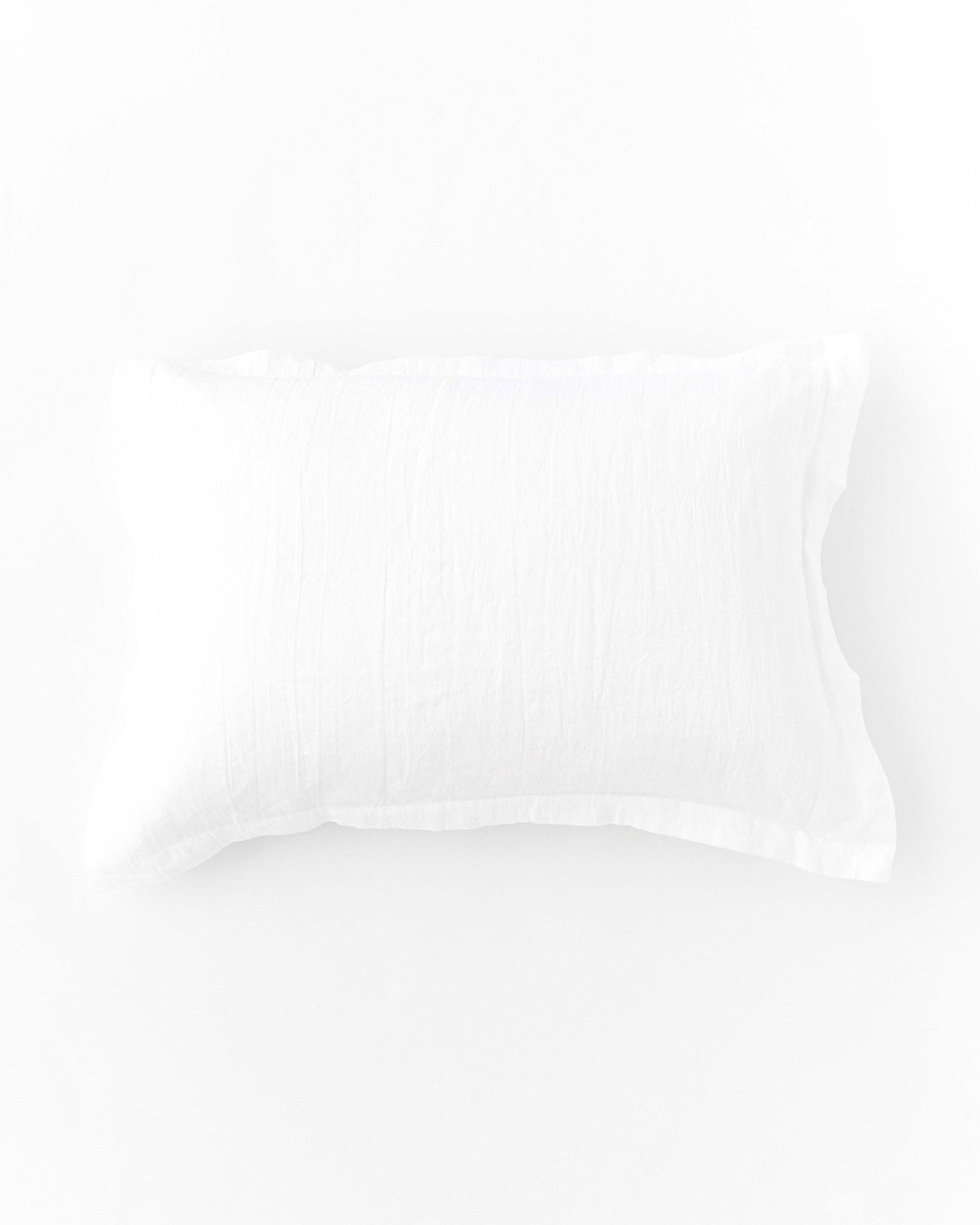 Linen pillow sham in White - MagicLinen
